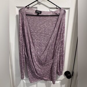 Express Lavender Textured Top